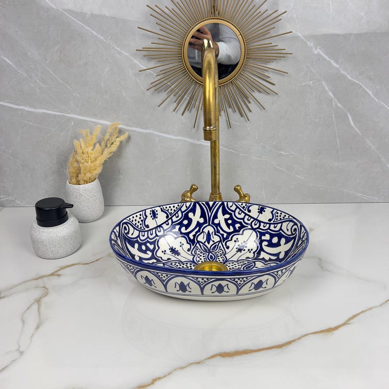 Handcrafted Oval Ceramic Sink #5