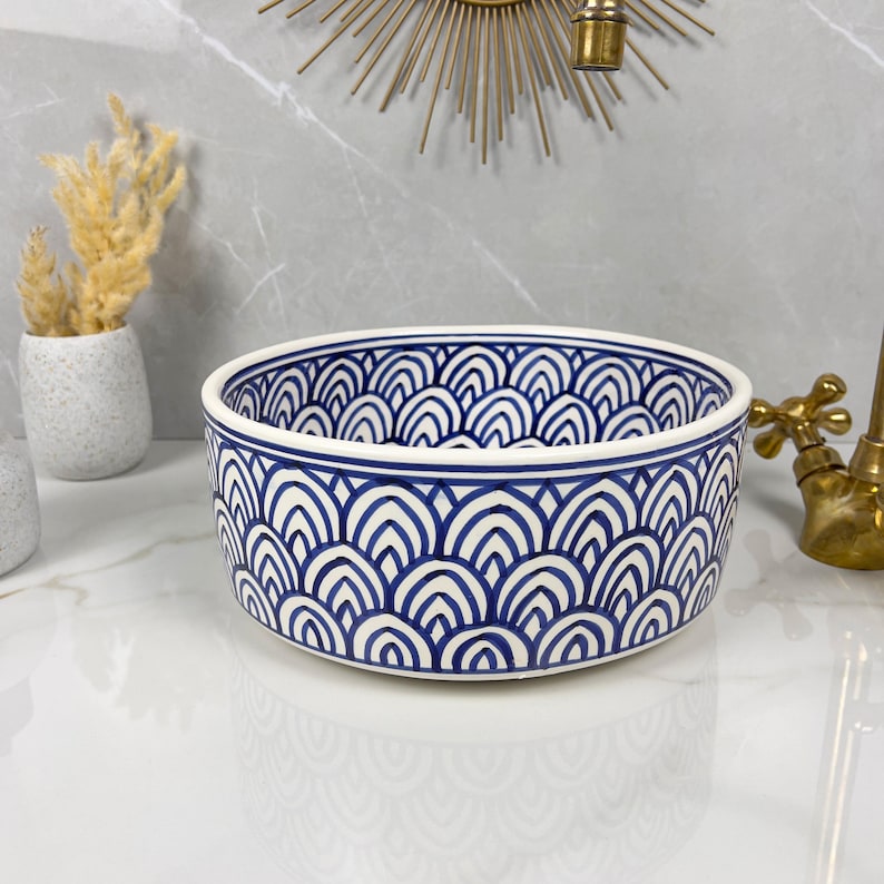  Handmade Moroccan Ceramic Sink #56