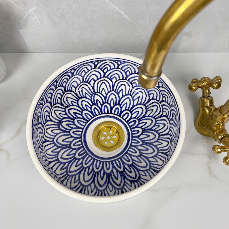 Handmade Moroccan Ceramic Sink #56