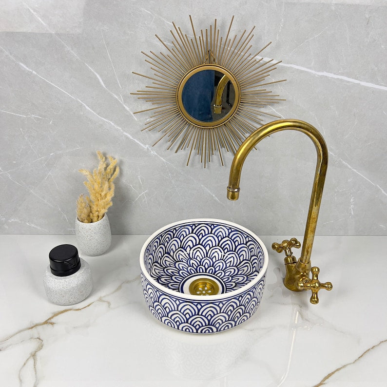  Handmade Moroccan Ceramic Sink #56