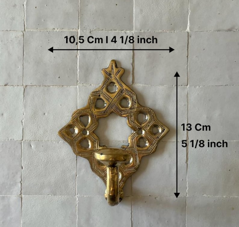 Handmade Unlacquered Brass Wall Hook Set | 2 Brass Hooks