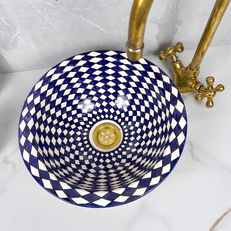  Handmade Moroccan Ceramic Sink #56