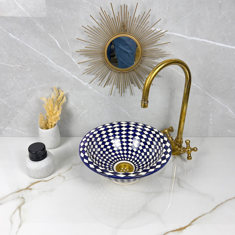  Handmade Moroccan Ceramic Sink #56
