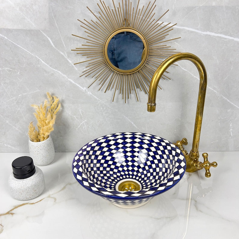  Handmade Moroccan Ceramic Sink #56