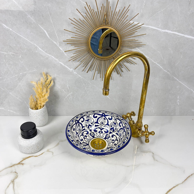  Handmade Moroccan Ceramic Sink #56