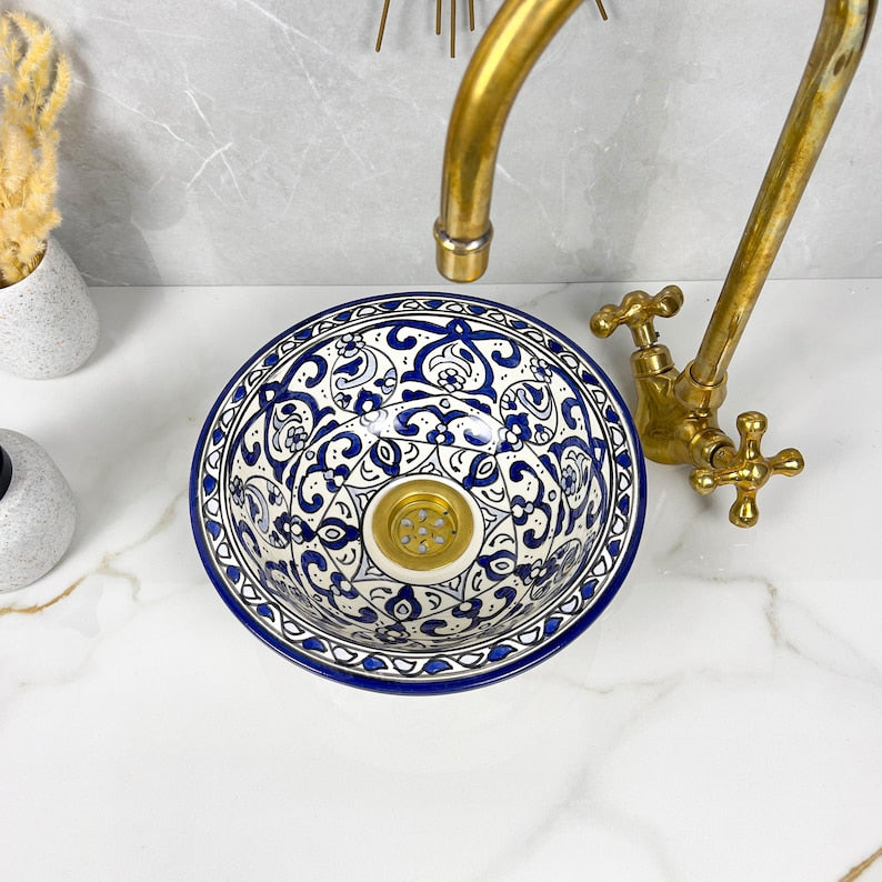  Handmade Moroccan Ceramic Sink #56