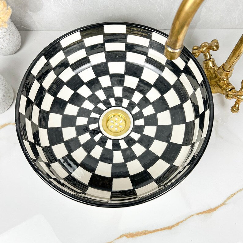  Handmade Moroccan Ceramic Sink #56