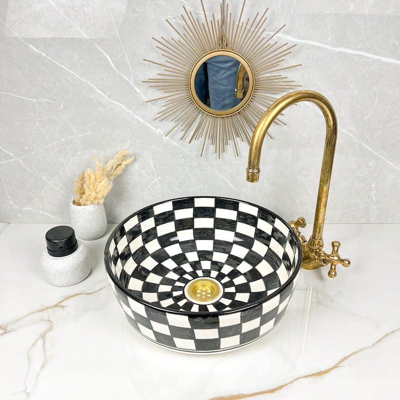  Handmade Moroccan Ceramic Sink #56