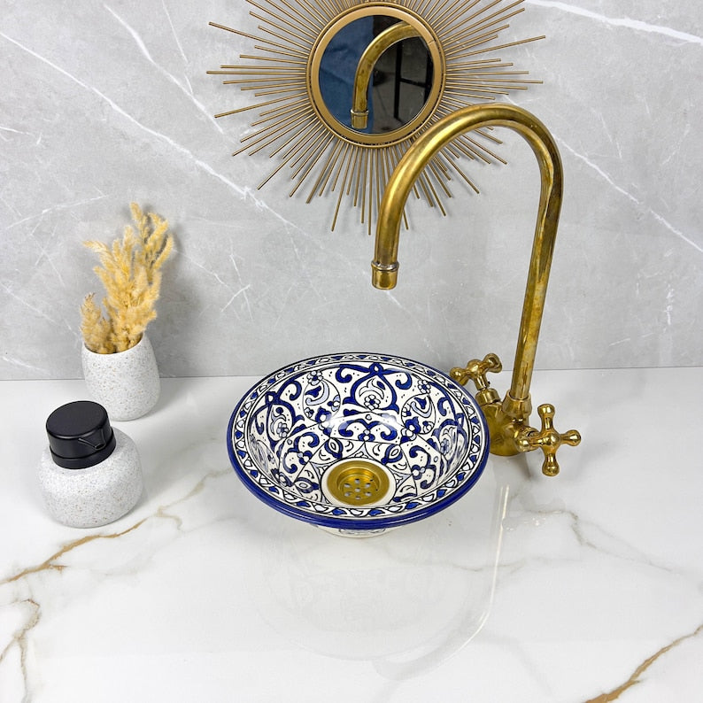  Handmade Moroccan Ceramic Sink #56