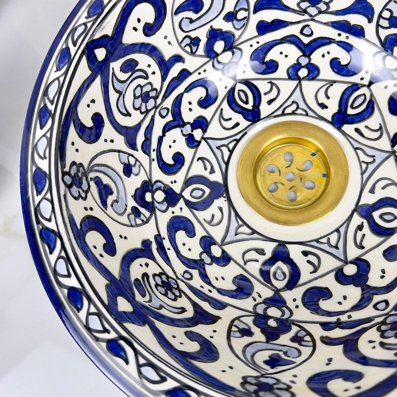  Handmade Moroccan Ceramic Sink #56