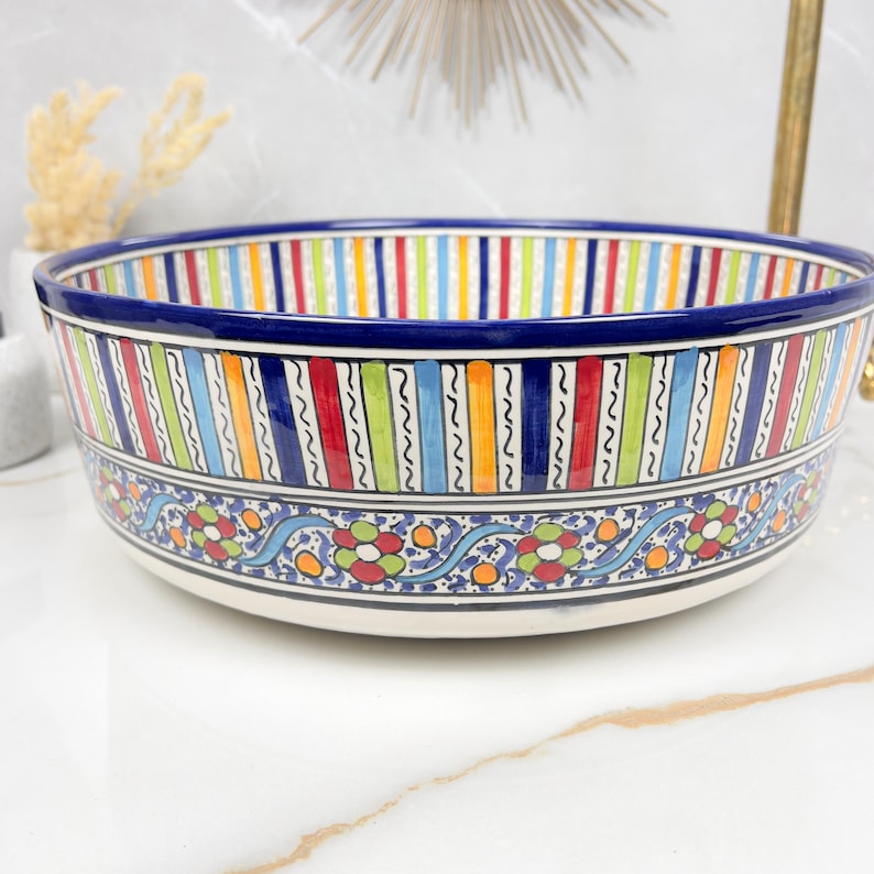  Handmade Moroccan Ceramic Sink #56