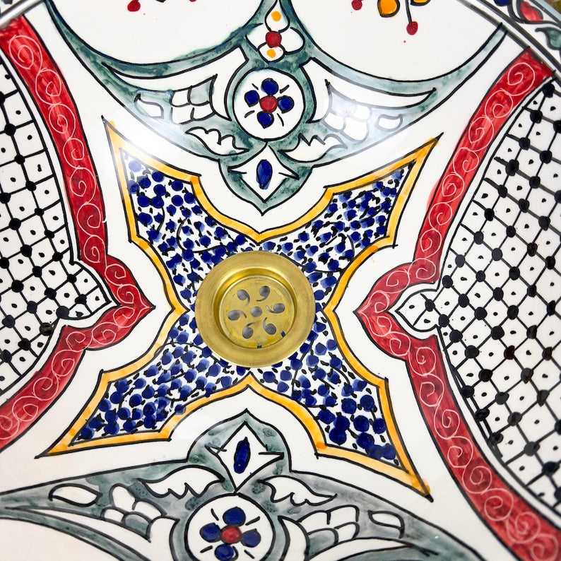  Handmade Moroccan Ceramic Sink #56