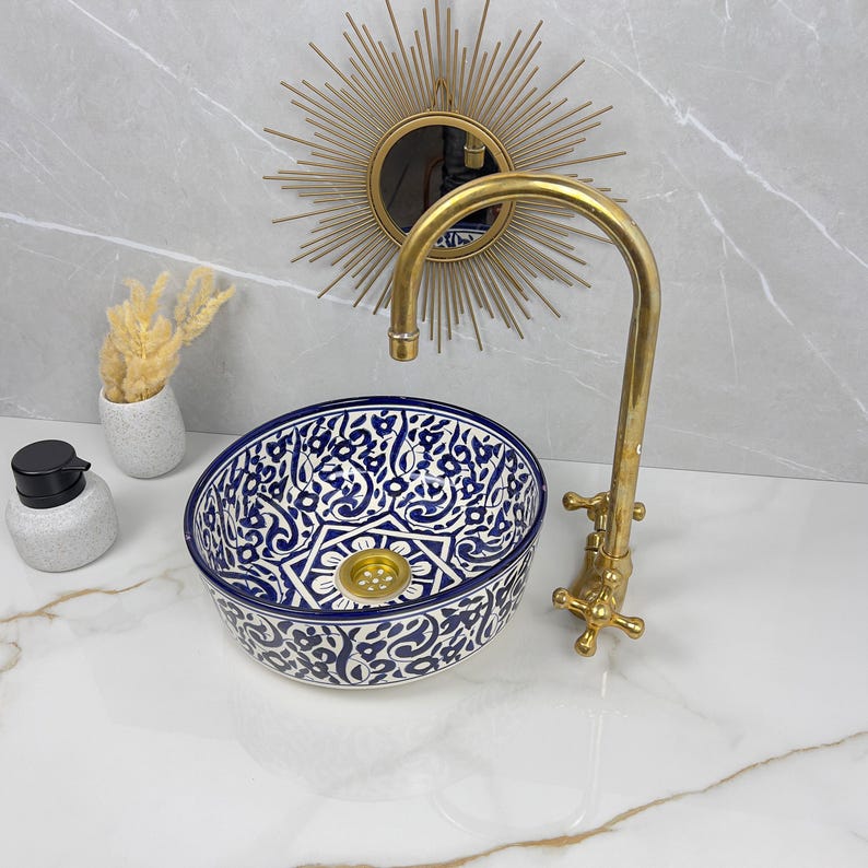  Handmade Moroccan Ceramic Sink #56