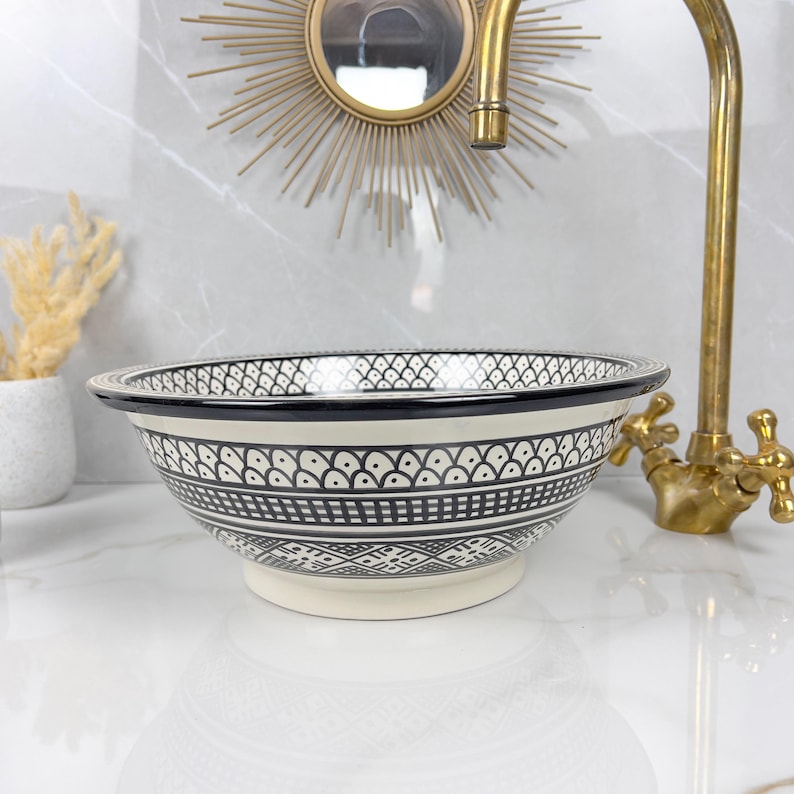  Handmade Moroccan Ceramic Sink #56