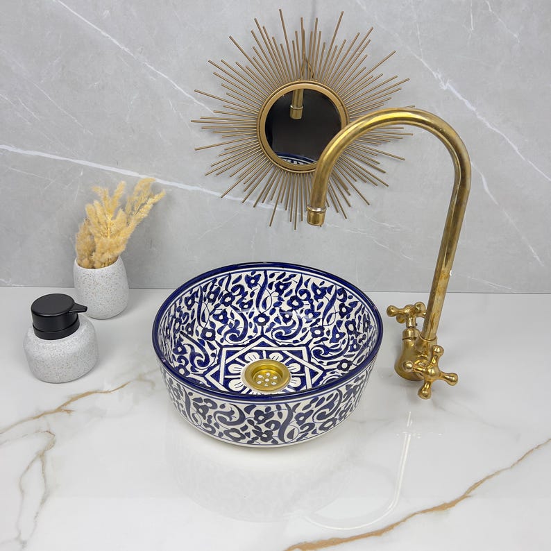  Handmade Moroccan Ceramic Sink #56