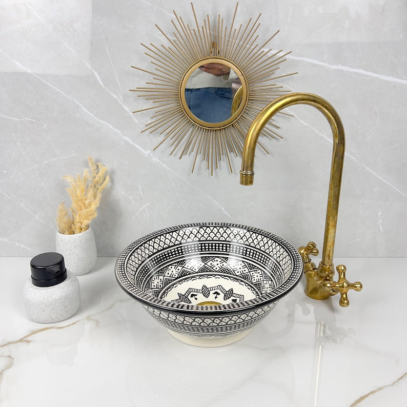  Handmade Moroccan Ceramic Sink #56