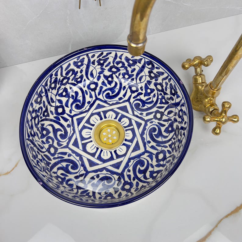  Handmade Moroccan Ceramic Sink #56