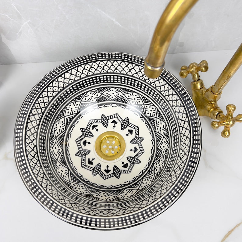  Handmade Moroccan Ceramic Sink #56