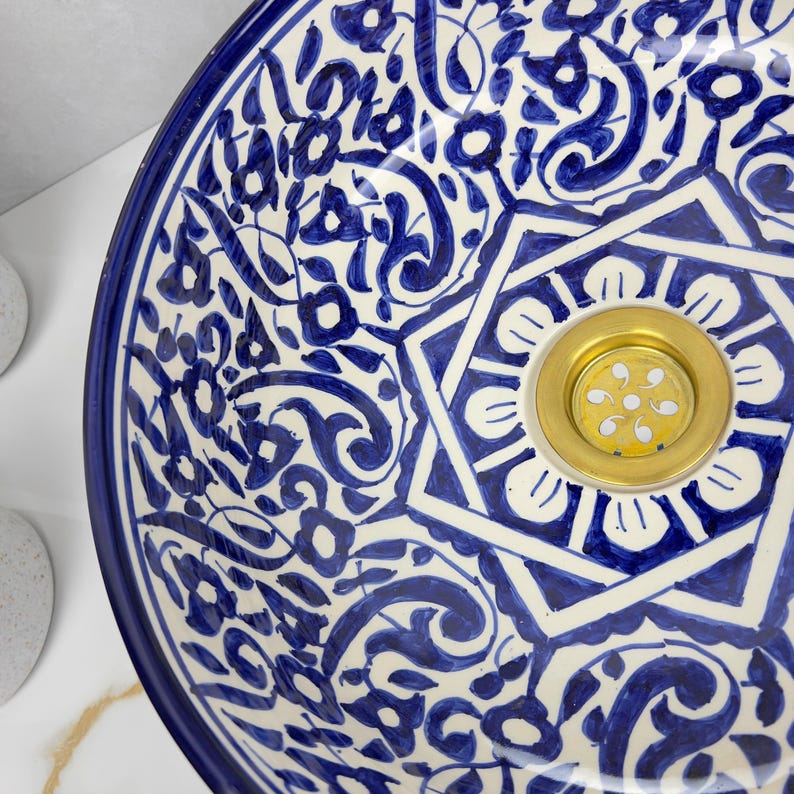  Handmade Moroccan Ceramic Sink #56