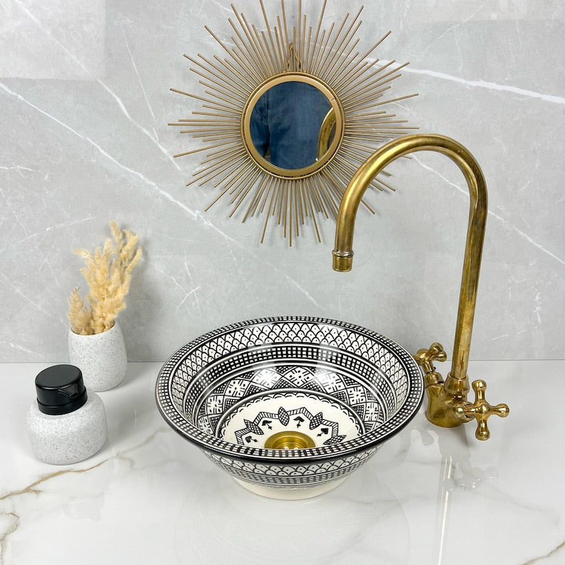  Handmade Moroccan Ceramic Sink #56