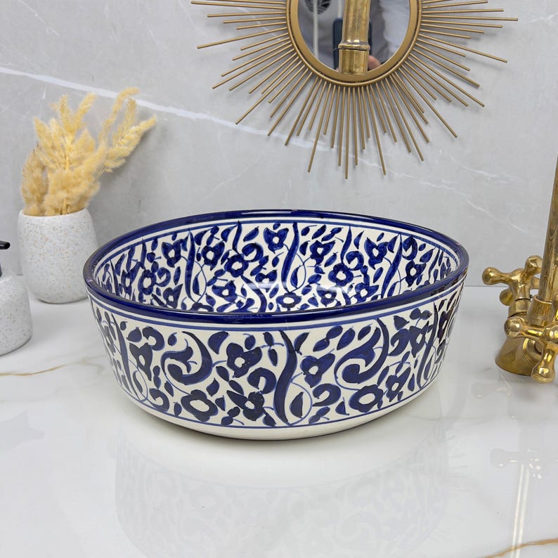  Handmade Moroccan Ceramic Sink #56