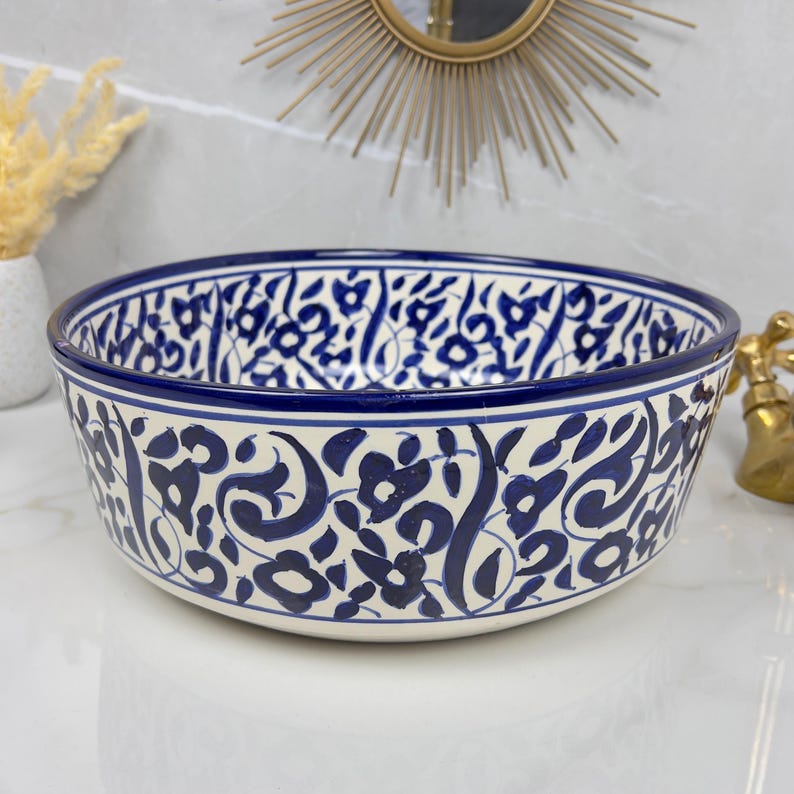  Handmade Moroccan Ceramic Sink #56