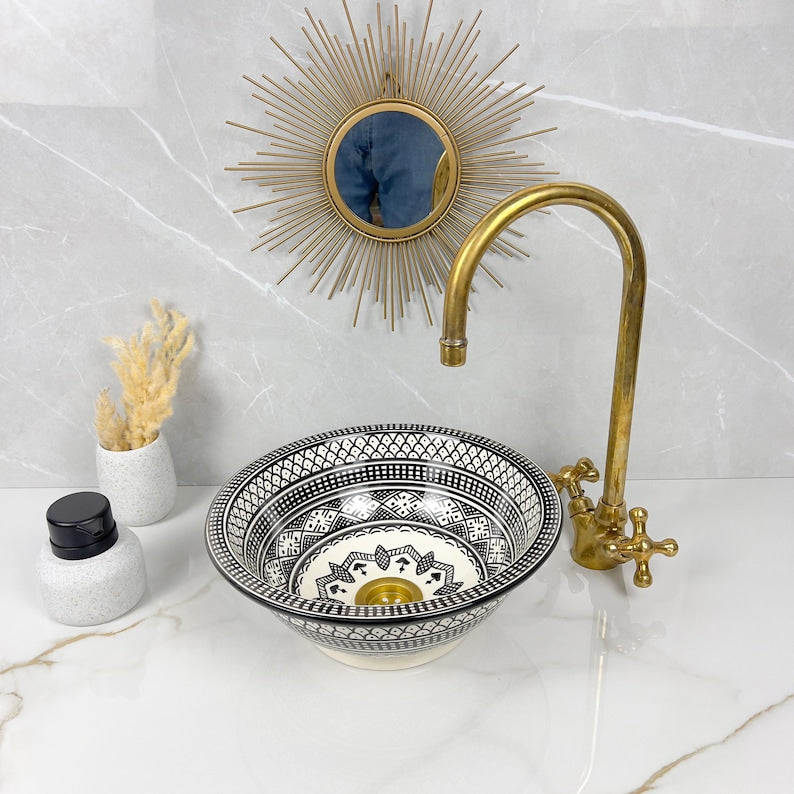  Handmade Moroccan Ceramic Sink #56