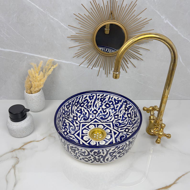  Handmade Moroccan Ceramic Sink #56