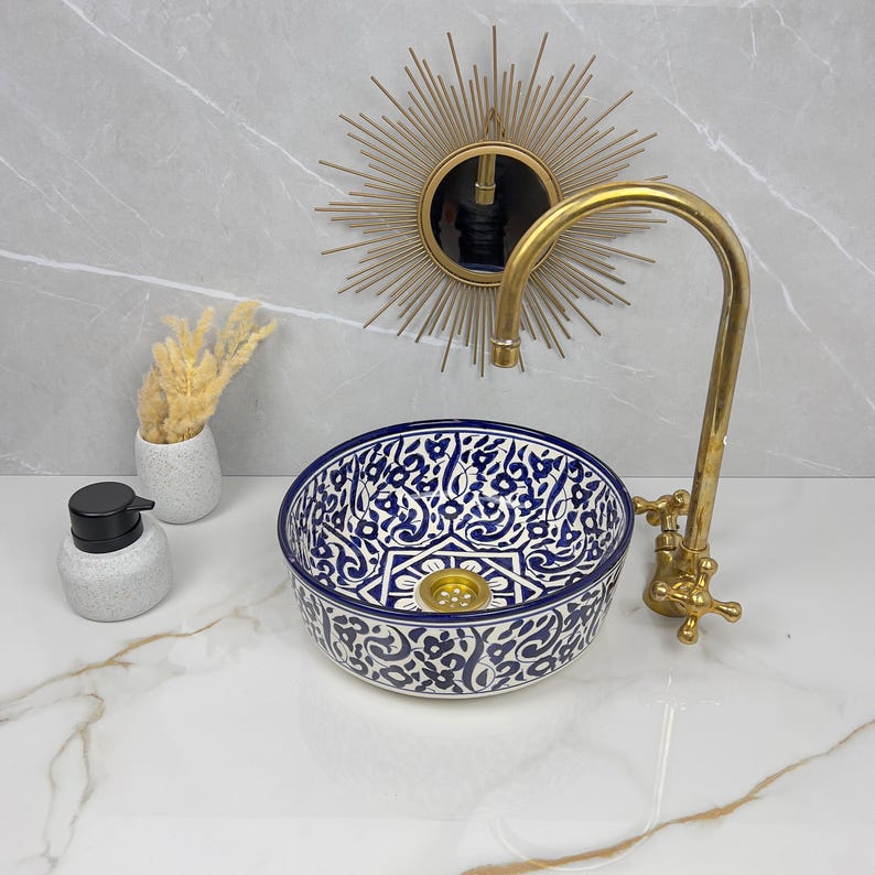  Handmade Moroccan Ceramic Sink #56