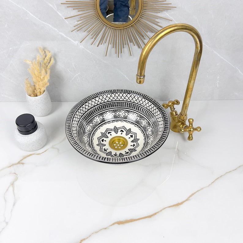  Handmade Moroccan Ceramic Sink #56