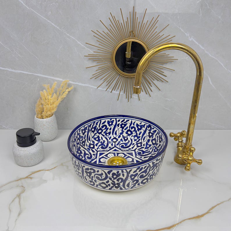  Handmade Moroccan Ceramic Sink #56
