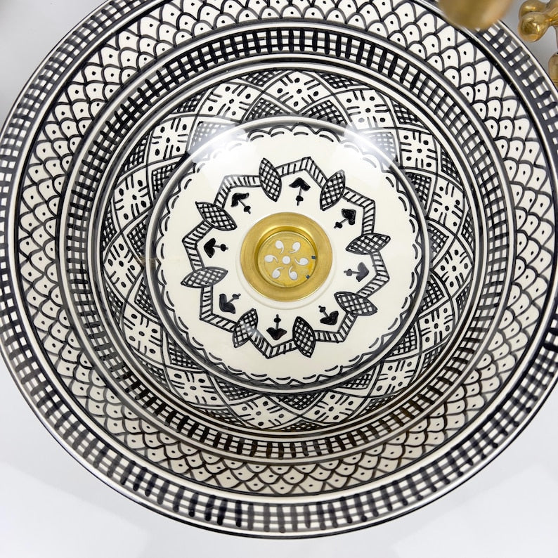  Handmade Moroccan Ceramic Sink #56