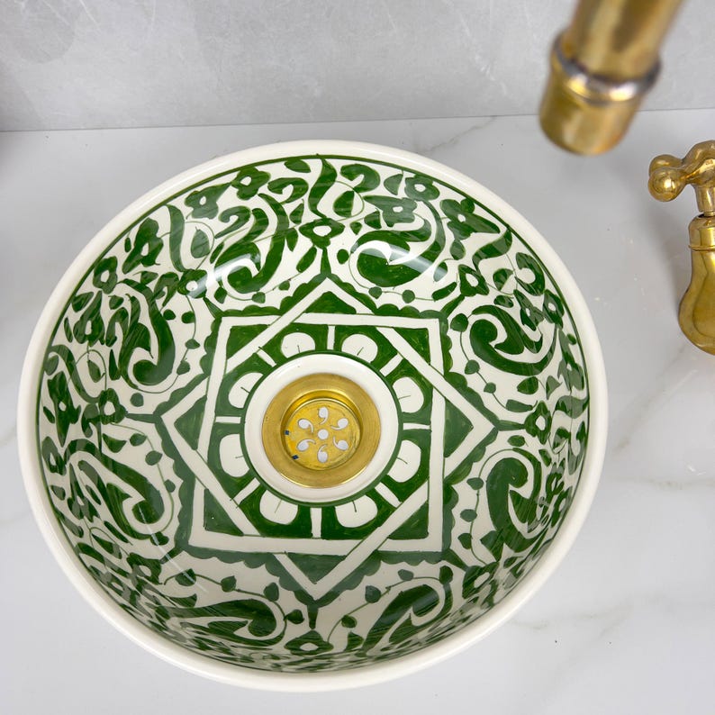  Handmade Moroccan Ceramic Sink #56
