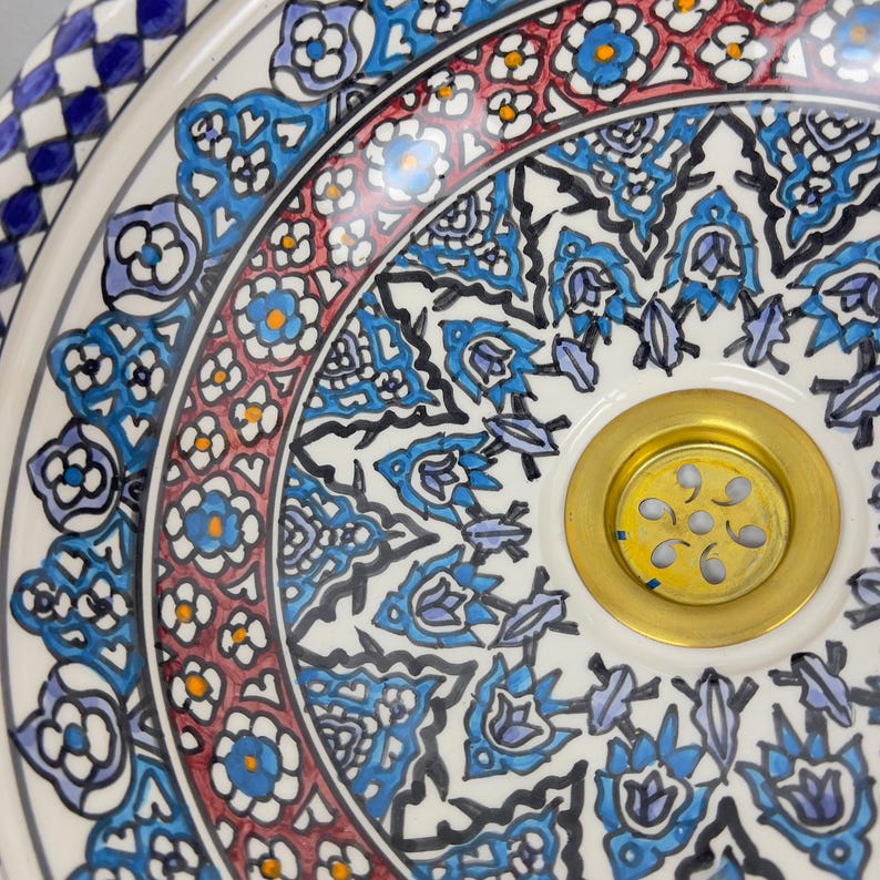  Handmade Moroccan Ceramic Sink #56