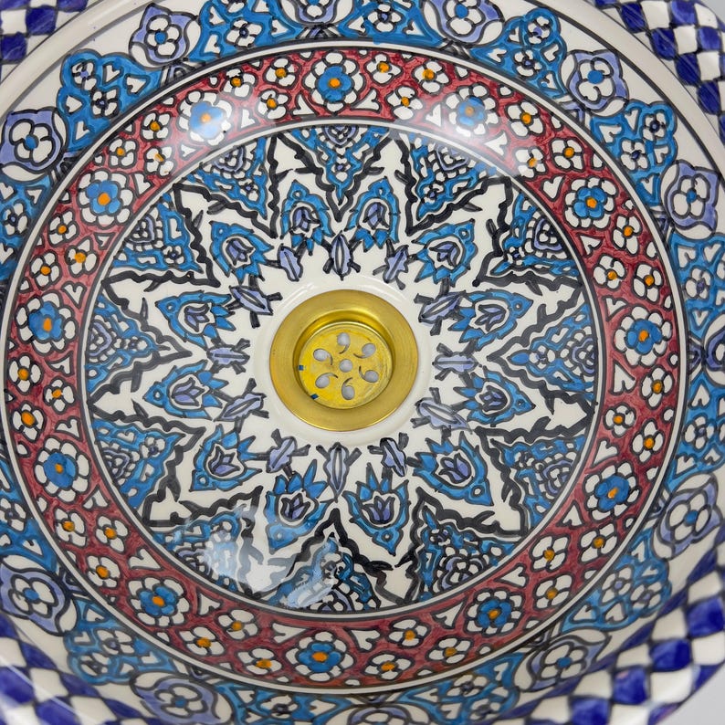  Handmade Moroccan Ceramic Sink #56