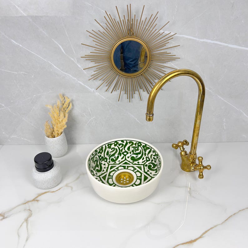  Handmade Moroccan Ceramic Sink #56