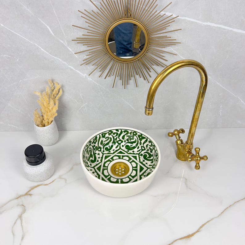  Handmade Moroccan Ceramic Sink #56