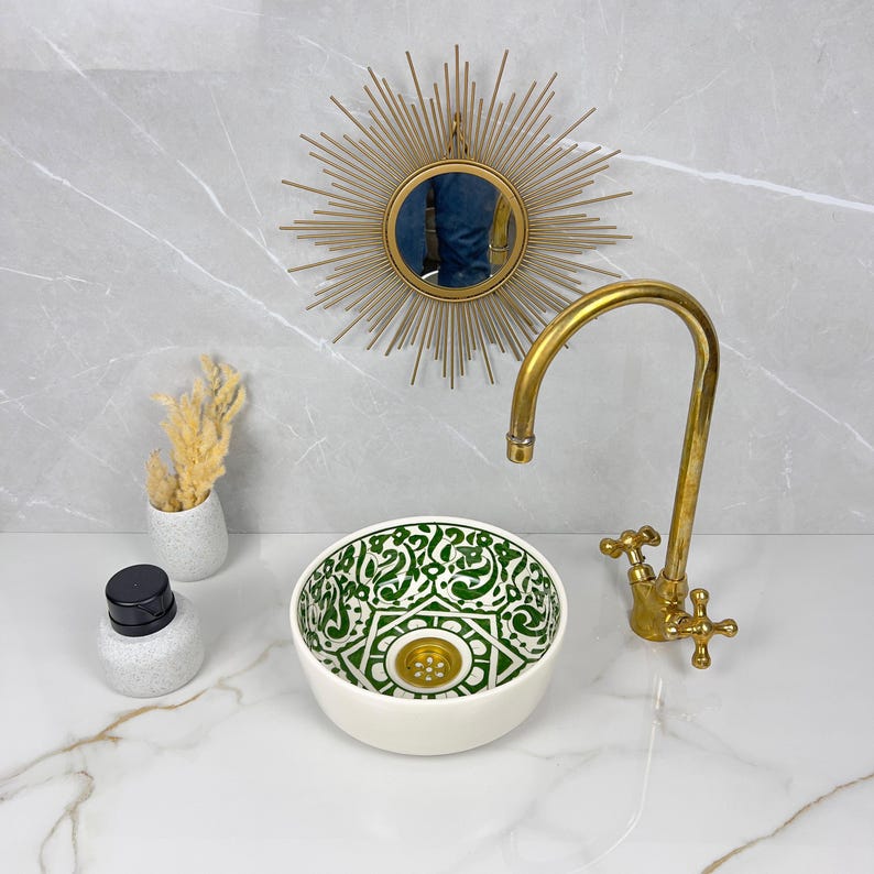  Handmade Moroccan Ceramic Sink #56