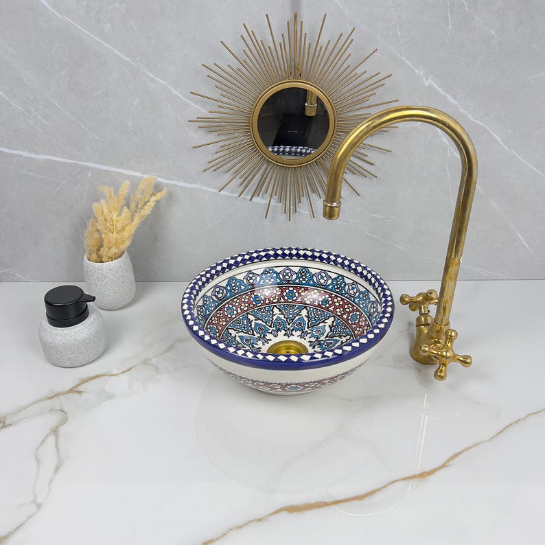  Handmade Moroccan Ceramic Sink #56
