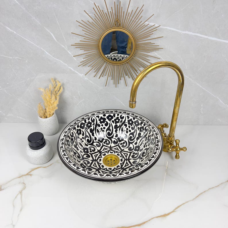  Handmade Moroccan Ceramic Sink #56