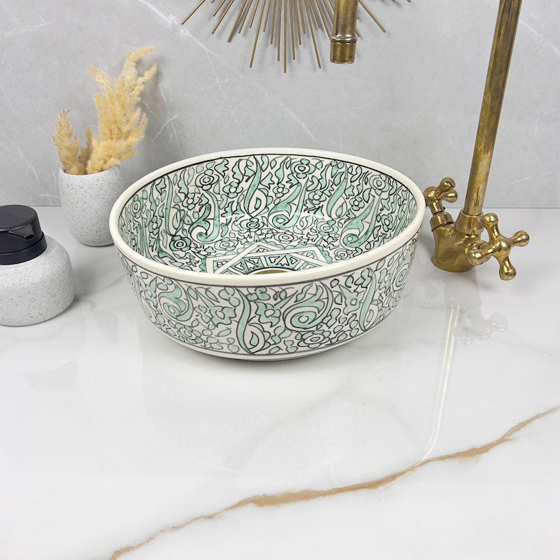  Handmade Moroccan Ceramic Sink #56