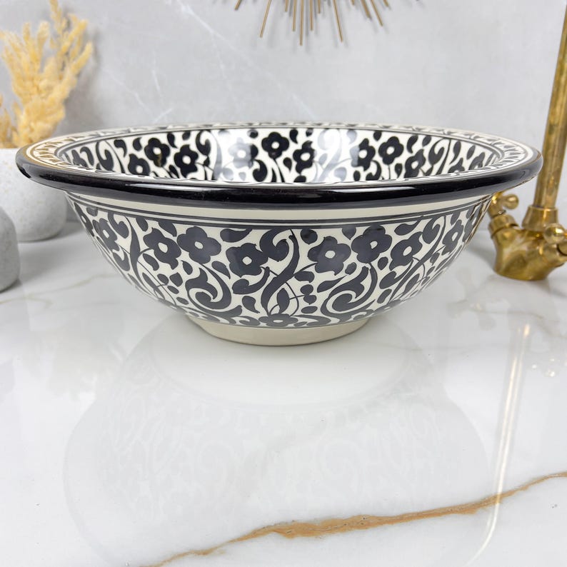  Handmade Moroccan Ceramic Sink #56