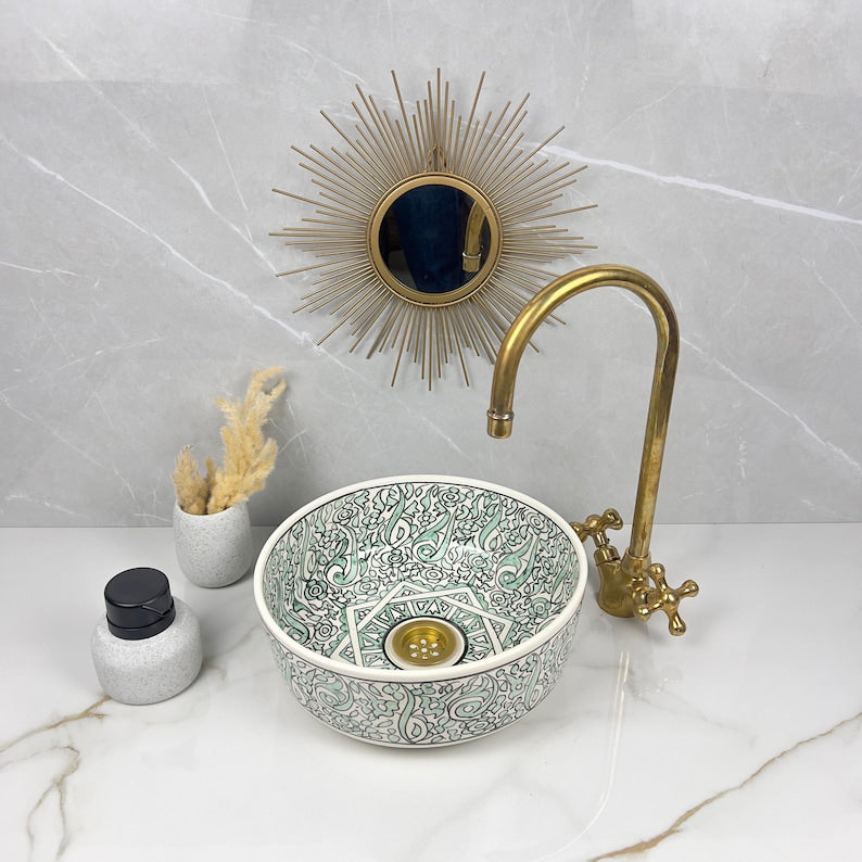  Handmade Moroccan Ceramic Sink #56