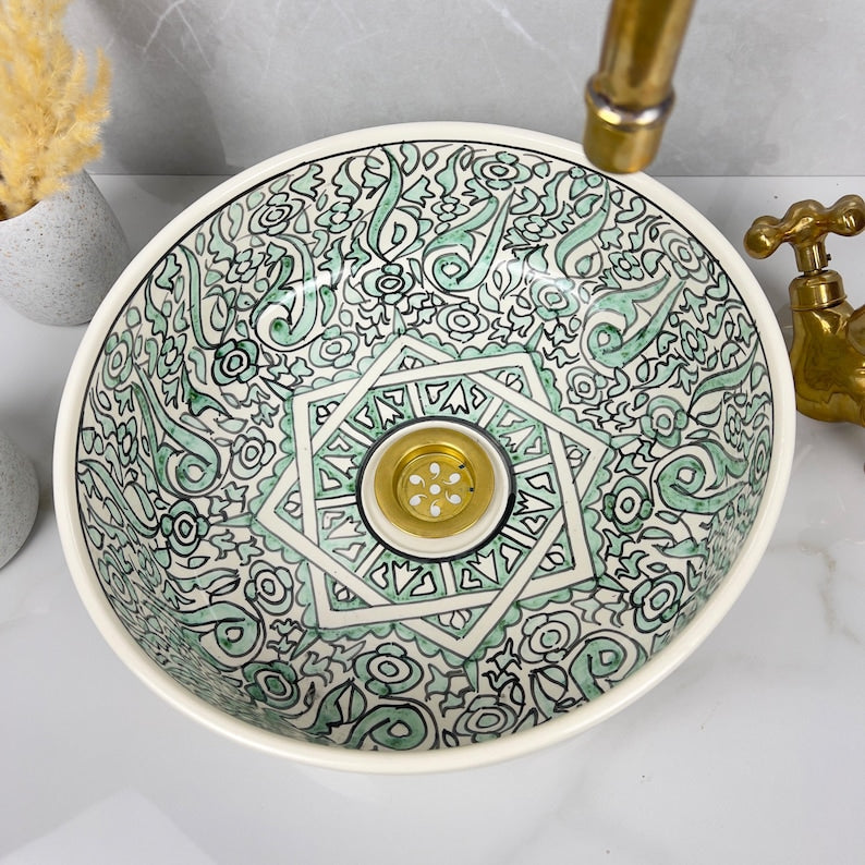  Handmade Moroccan Ceramic Sink #56