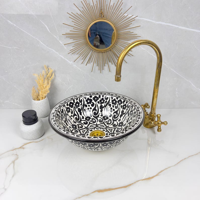  Handmade Moroccan Ceramic Sink #56