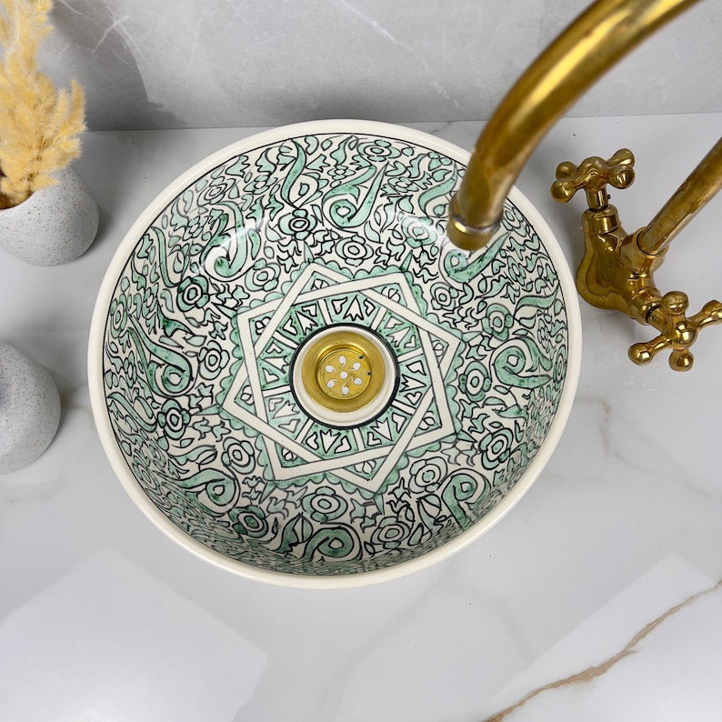  Handmade Moroccan Ceramic Sink #56