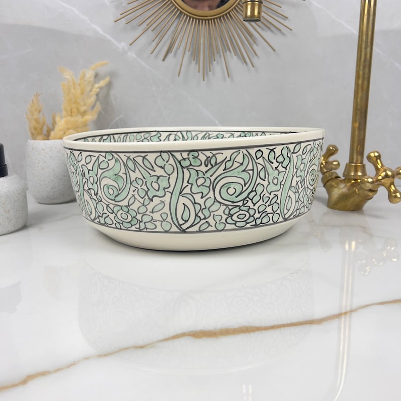  Handmade Moroccan Ceramic Sink #56