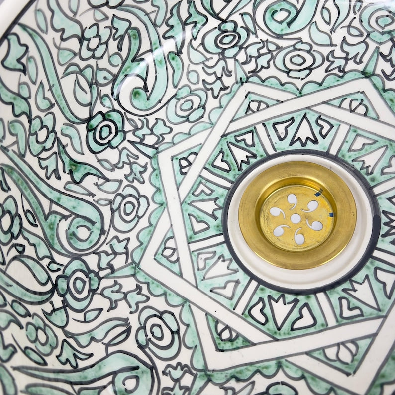  Handmade Moroccan Ceramic Sink #56