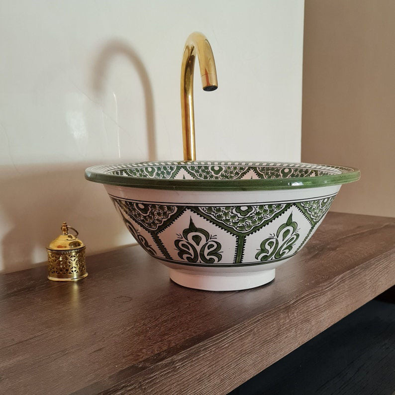 Handmade Moroccan Ceramic Sink #229