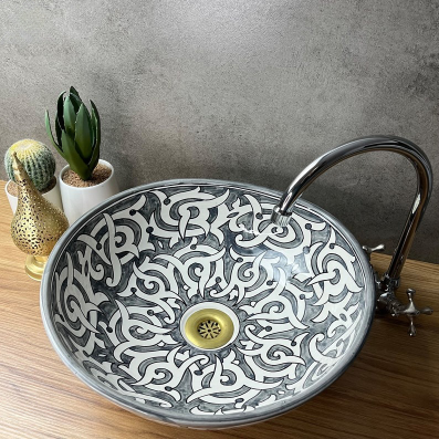Handmade Moroccan Ceramic Sink #216